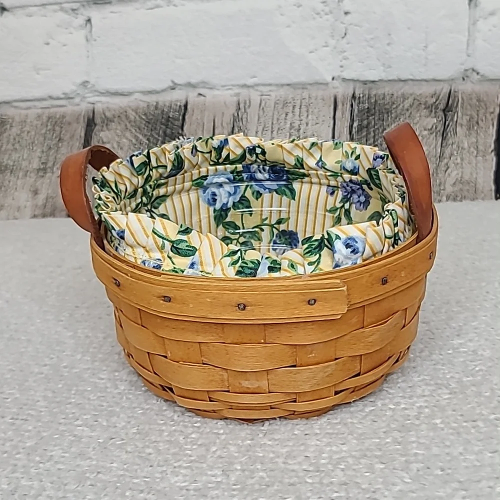 Longaberger Vintage 1999 Classic Button Basket 15407 with Liner & Insert